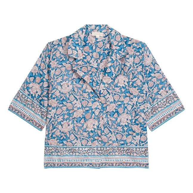 Louka organic cotton pyjamas | Blue