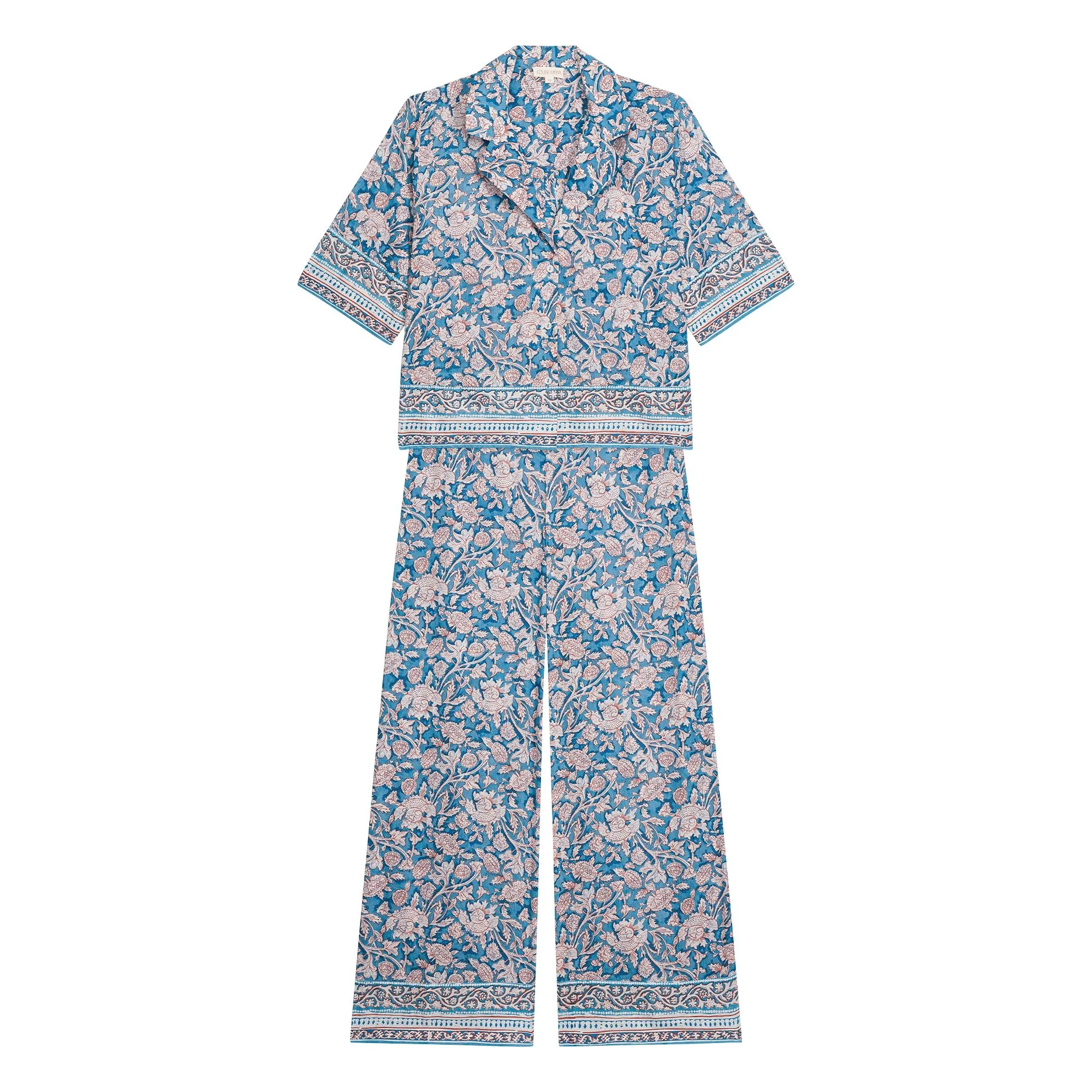 Louise Misha Blue Louka Organic Cotton Pyjamas