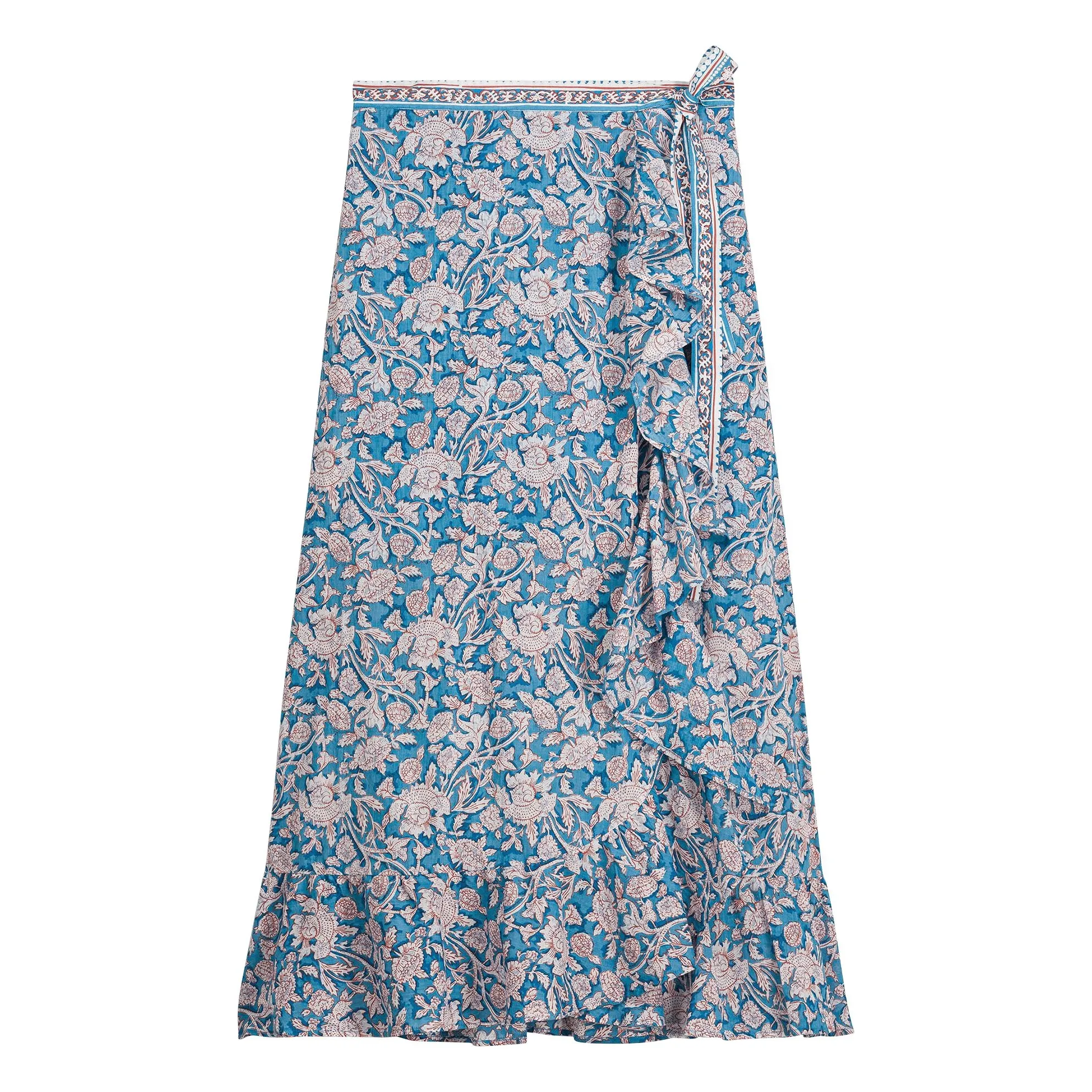 Louise Misha Blue Imelda Skirt Organic Cotton