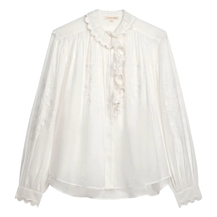 Blusa Cora de algodón orgánico | Blanco- Imagen del producto n°0