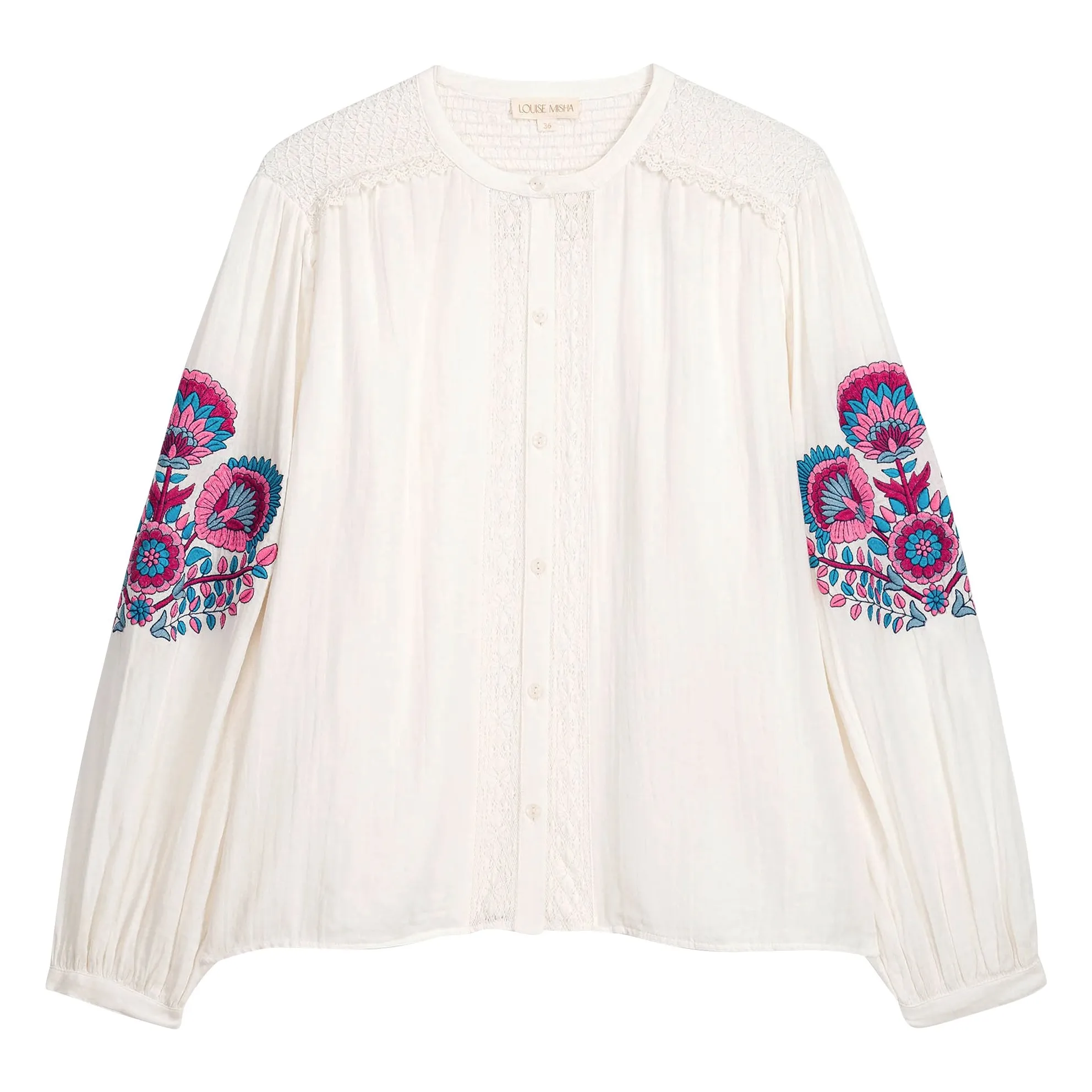 Louise Misha White Jeanne Organic Cotton Blouse