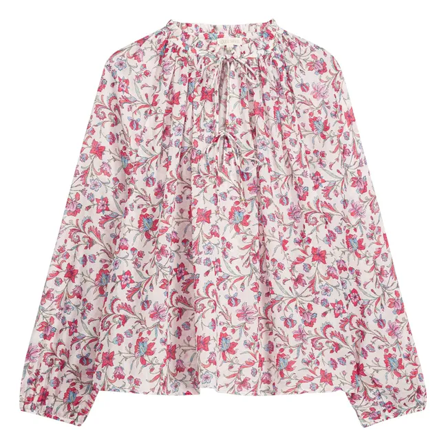 Nicoliana Organic Cotton Blouse | Pink