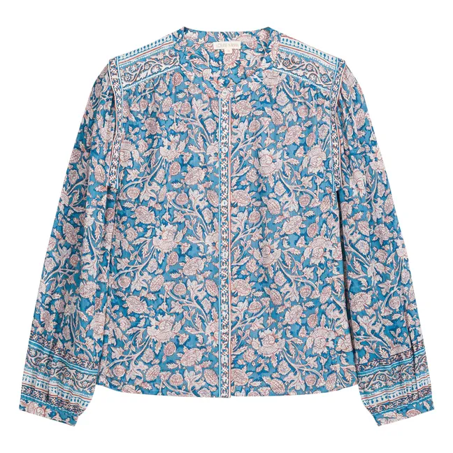 Blusa Jane de algodón orgánico | Azul