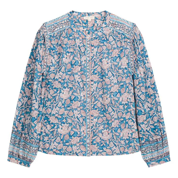 Blusa Jane de algodón orgánico | Azul- Imagen del producto n°0