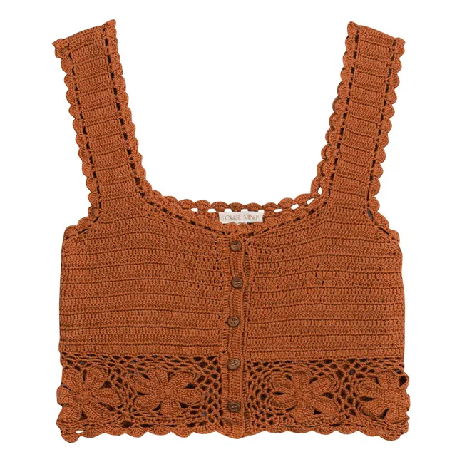 Top de algodón Alda | Caramelo