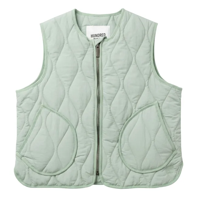 Glee Quilted Sleeveless Jacket | Sage