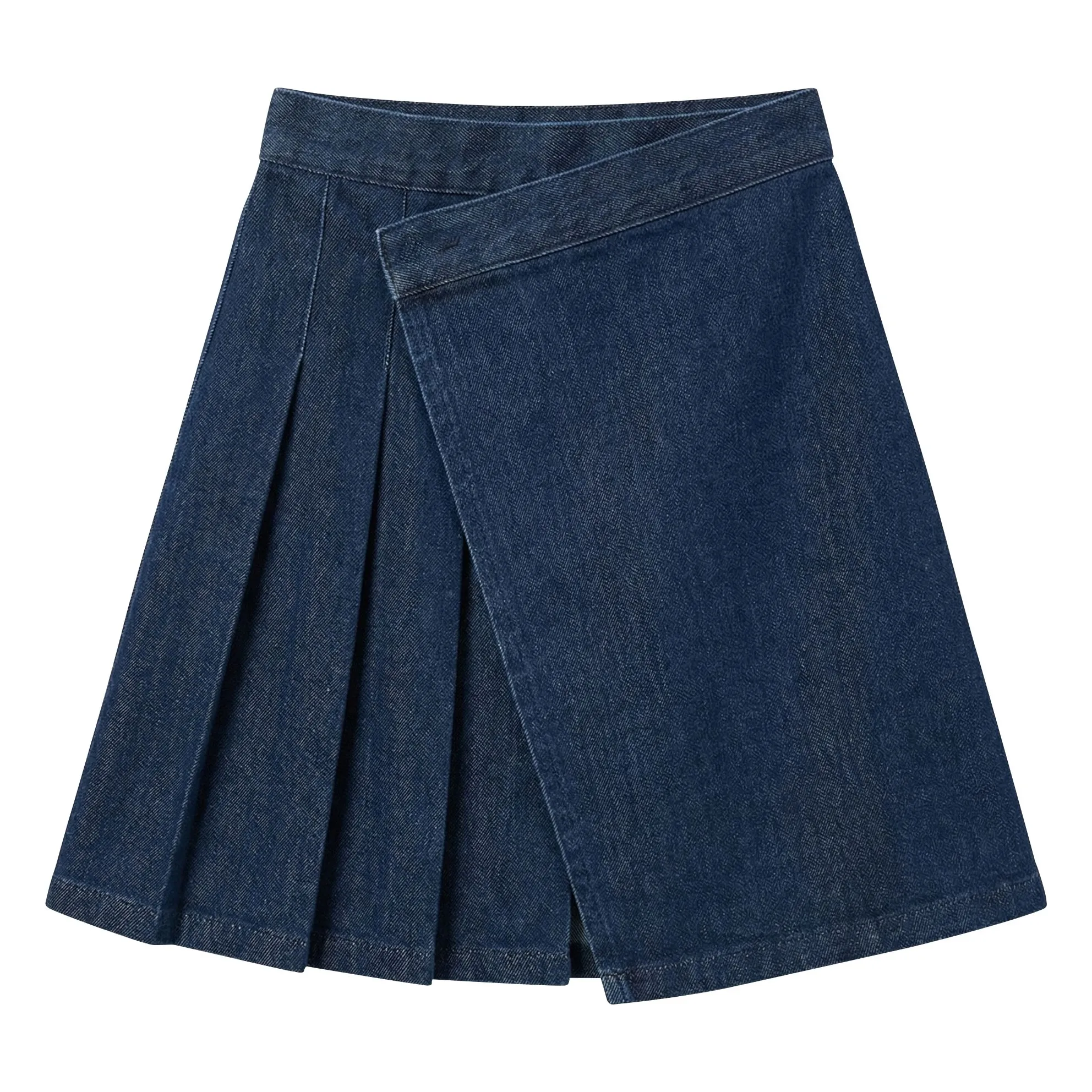 Finger In The Nose Denim Brut Sterling Asymmetrical Denim Skirt