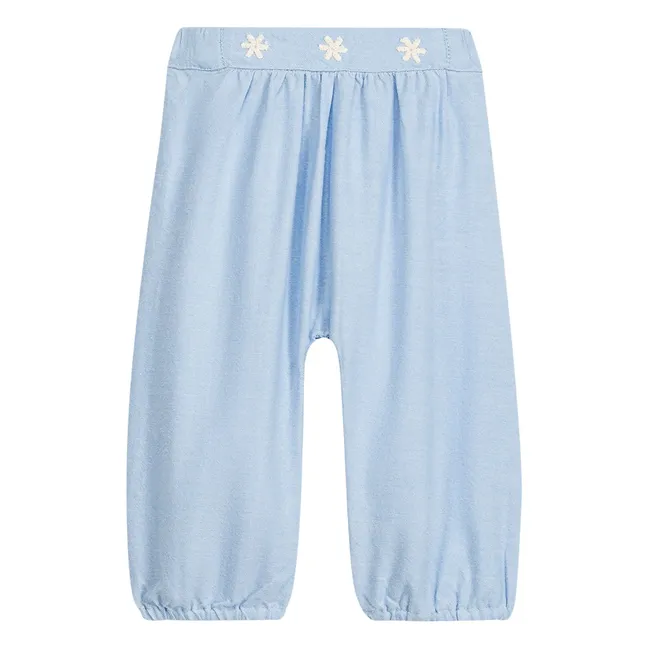 Floreli Organic Cotton Pants | Blue