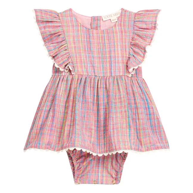 Robe Barboteuse Lena Carreaux | Rose