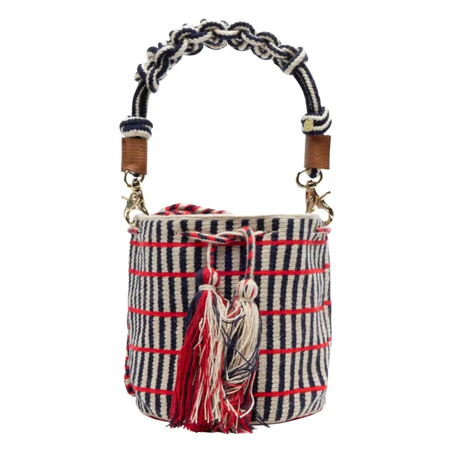 Sac Crossbody Macramé Medium | Bleu marine