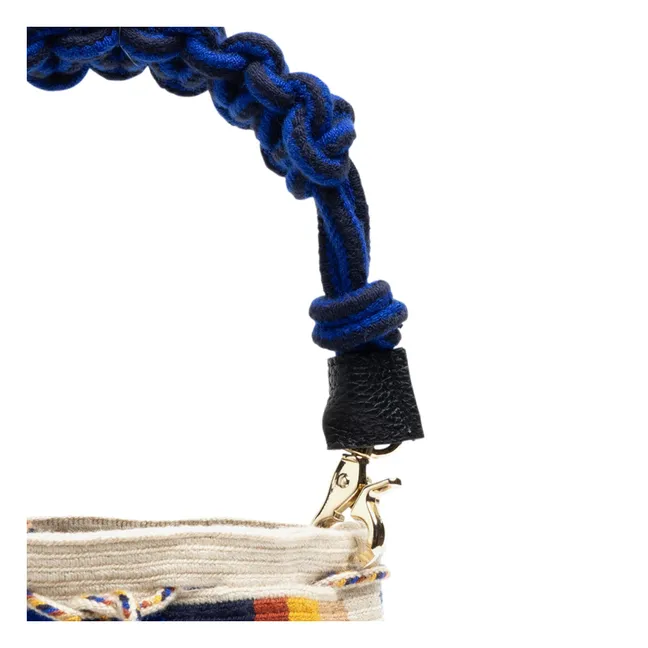 Sac Crossbody Macramé Medium Balance | Bleu foncé