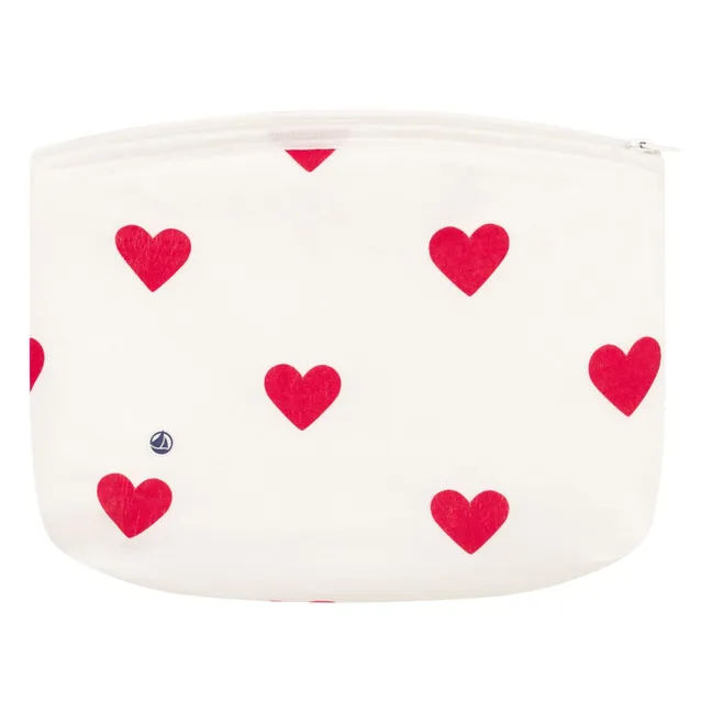 Trousse Cœurs Coton Bio | Blanc