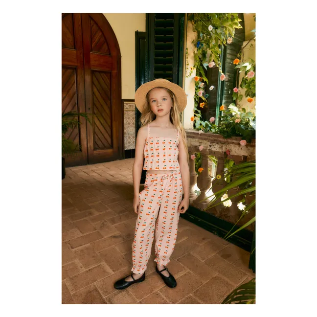 Pantalon Cerises | Rose pâle