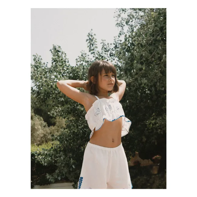 Top Swans Lino | Blanco