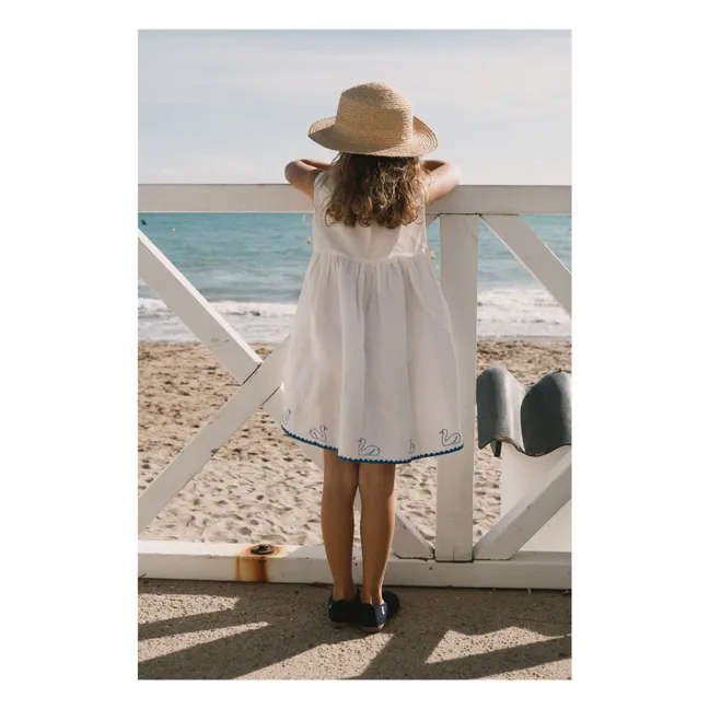 Robe Cygnes Lin | Blanc