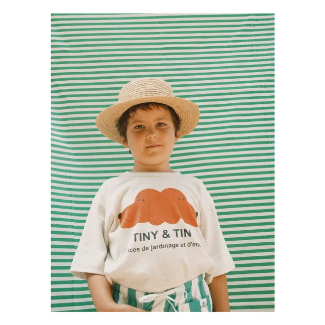 Camiseta de algodón ecológico Tiny &amp; Tiny Dogs | Beige chiné