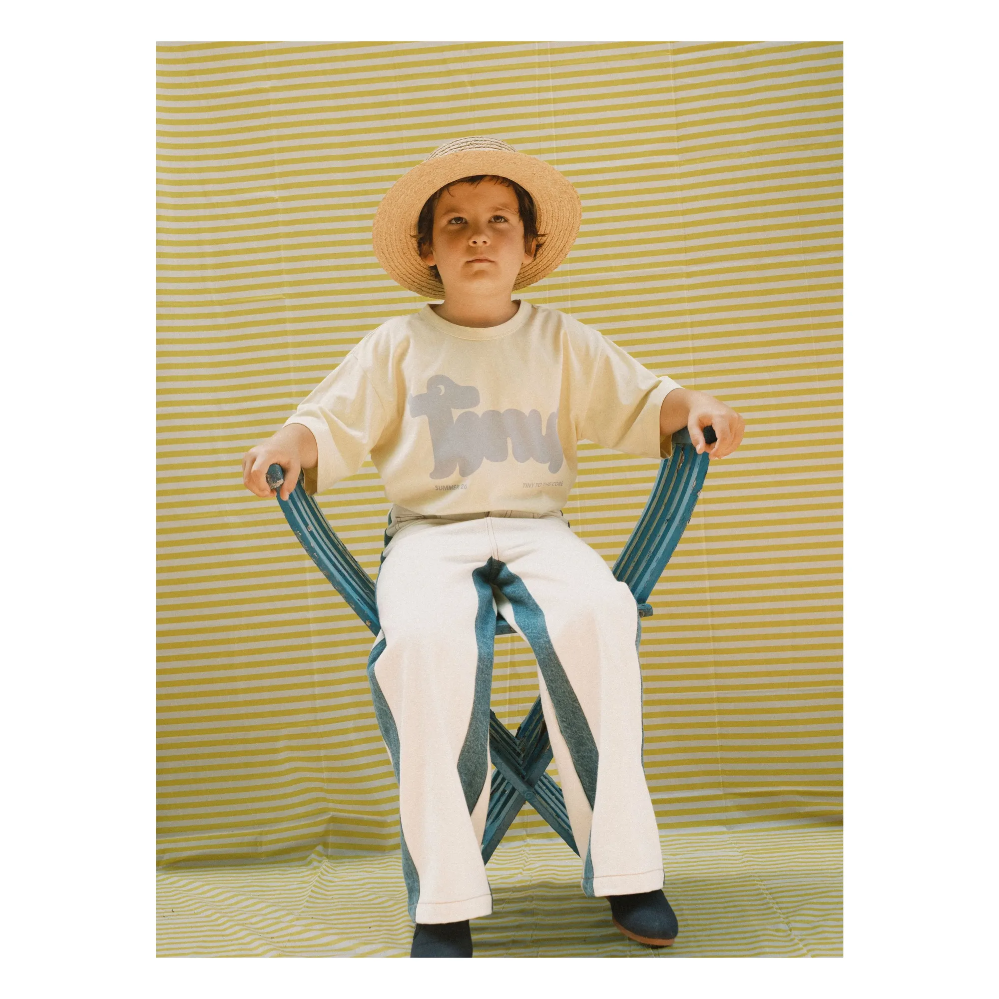 T-shirt Tiny Chien Coton Bio | Jaune pâle- Image produit n°3