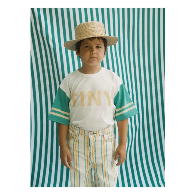 Camiseta Tiny Colorblock de algodón orgánico | Blanco