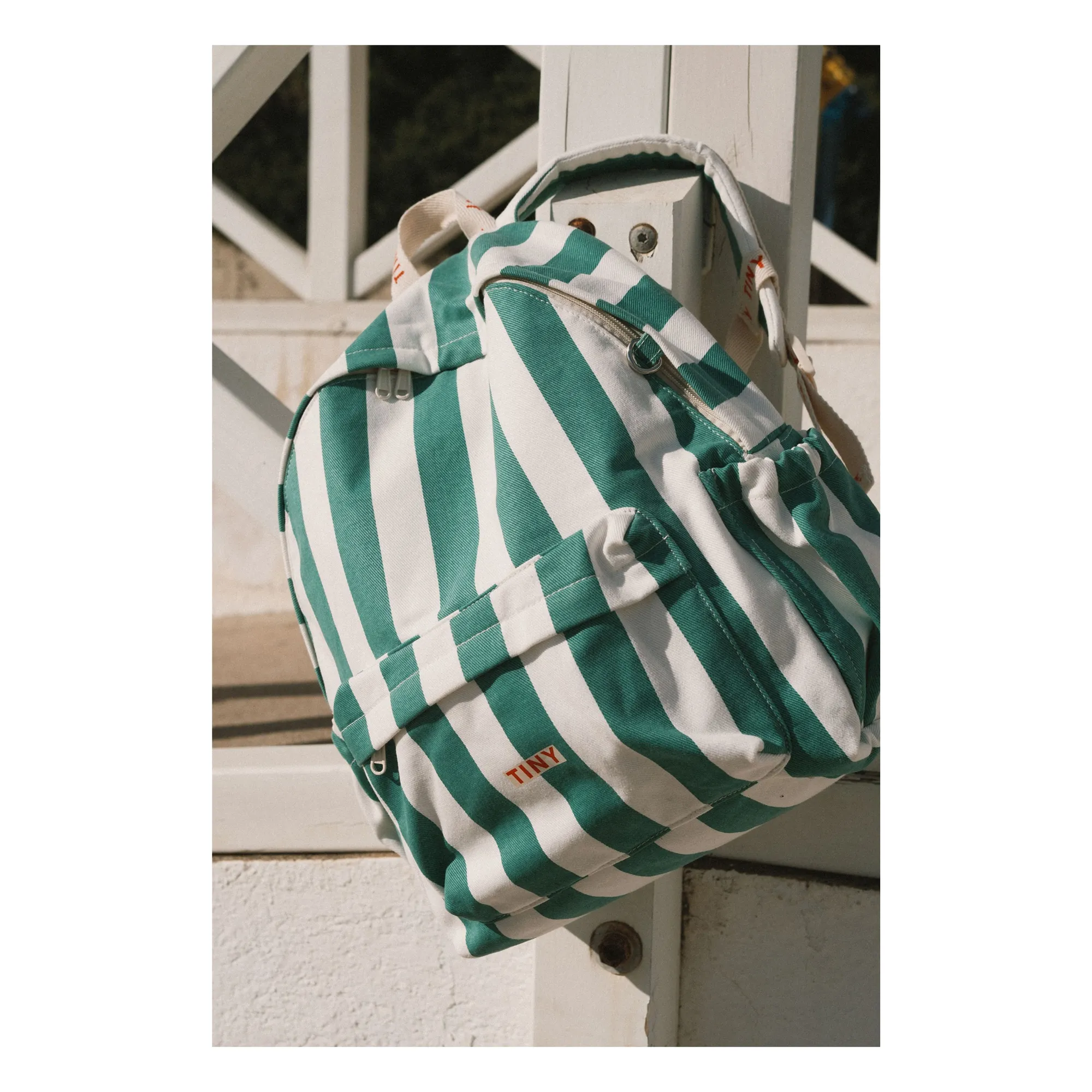 Sac à Dos Rayé | Vert- Image produit n°1