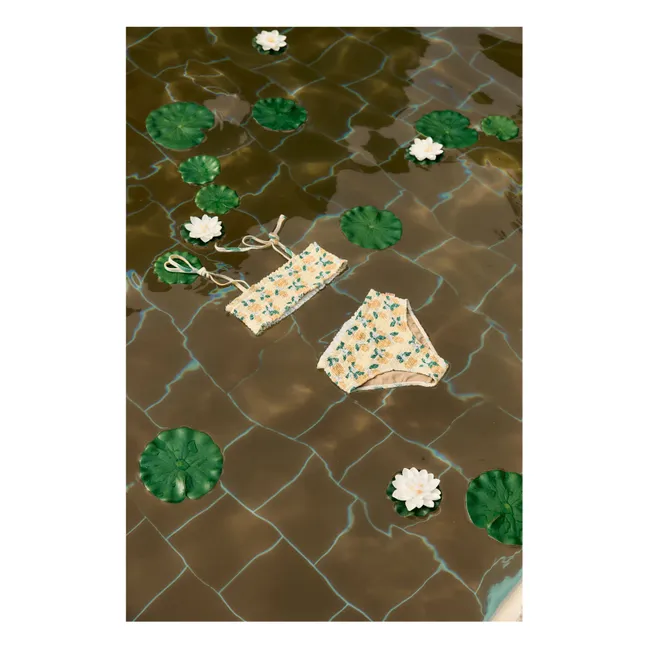 Orange Smocked Swimsuit | Yellow