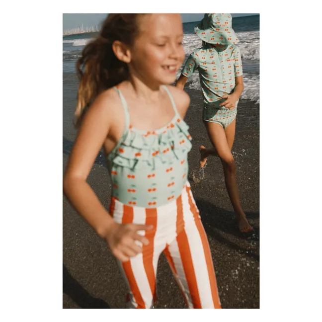 Gestreifte Leggings | Rot