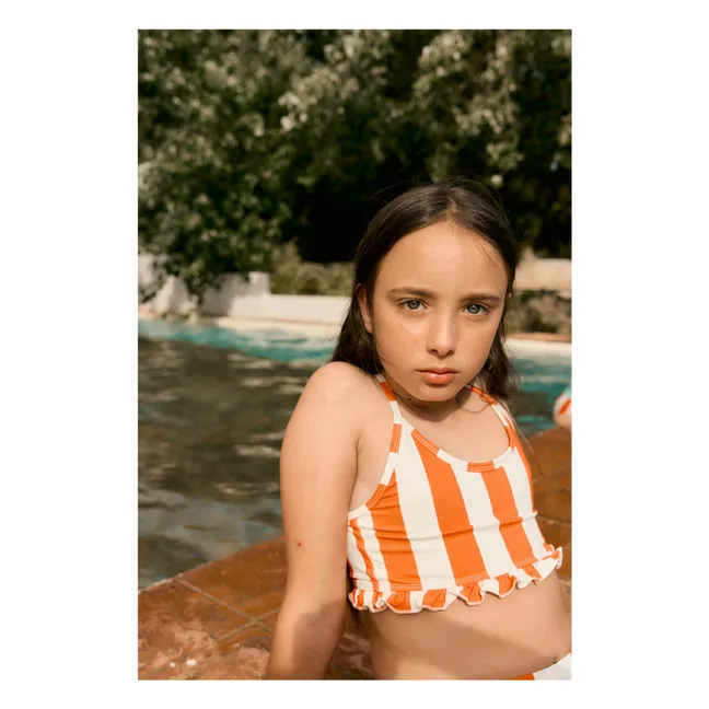 Costume da bagno a righe | Rosso