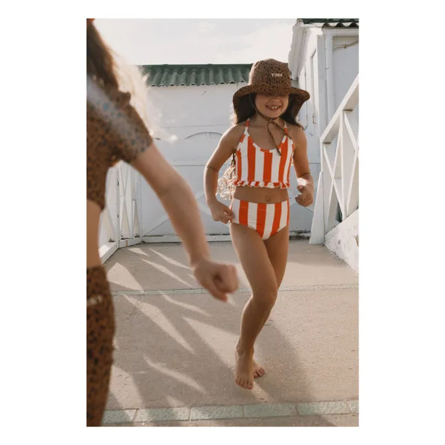Costume da bagno a righe | Rosso