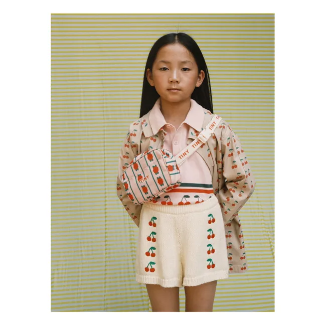 Polo-Shirt Kirschen Mesh | Rosa