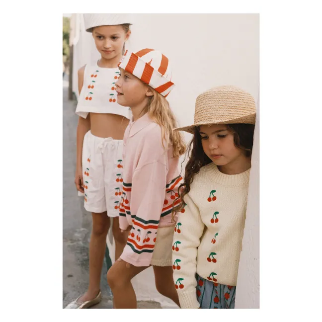 Polo-Shirt Kirschen Mesh | Rosa