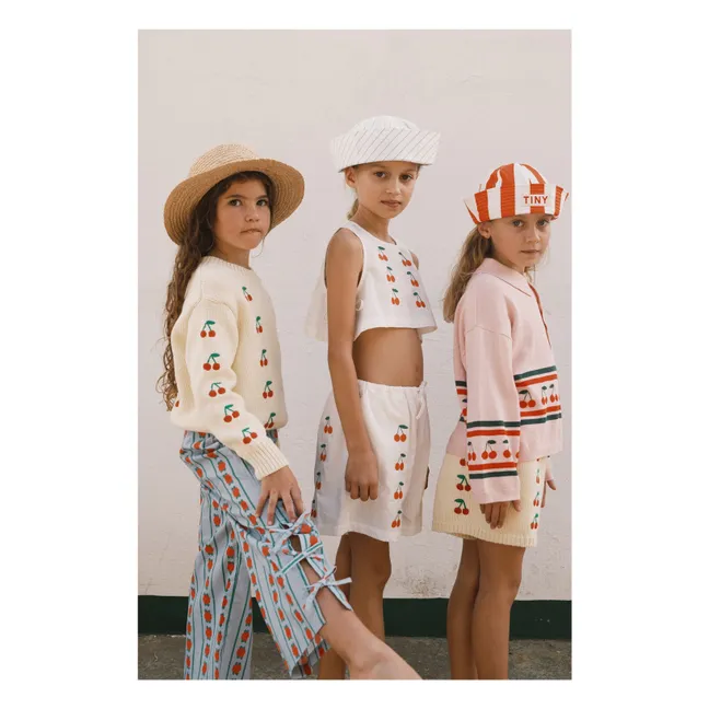 Short Cerises Maille | Jaune pâle