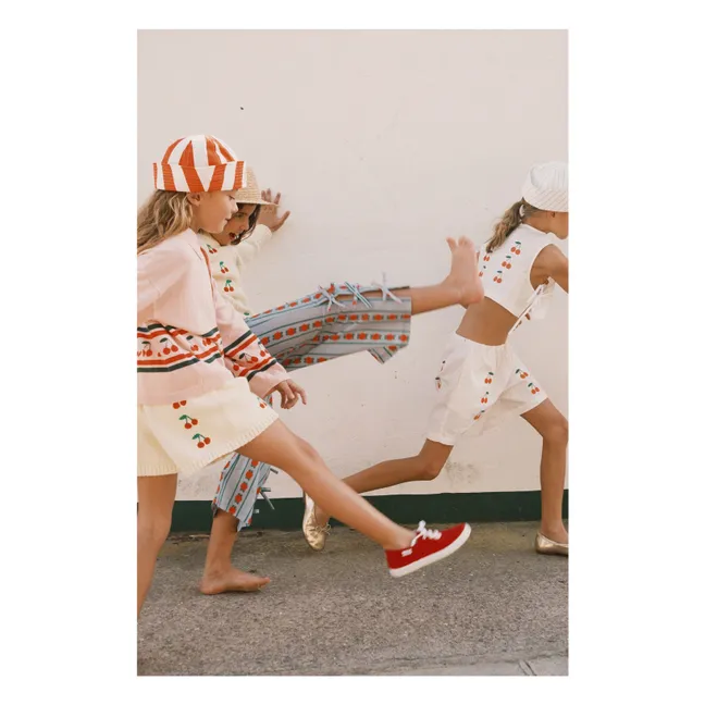 Short Cerises Maille | Jaune pâle