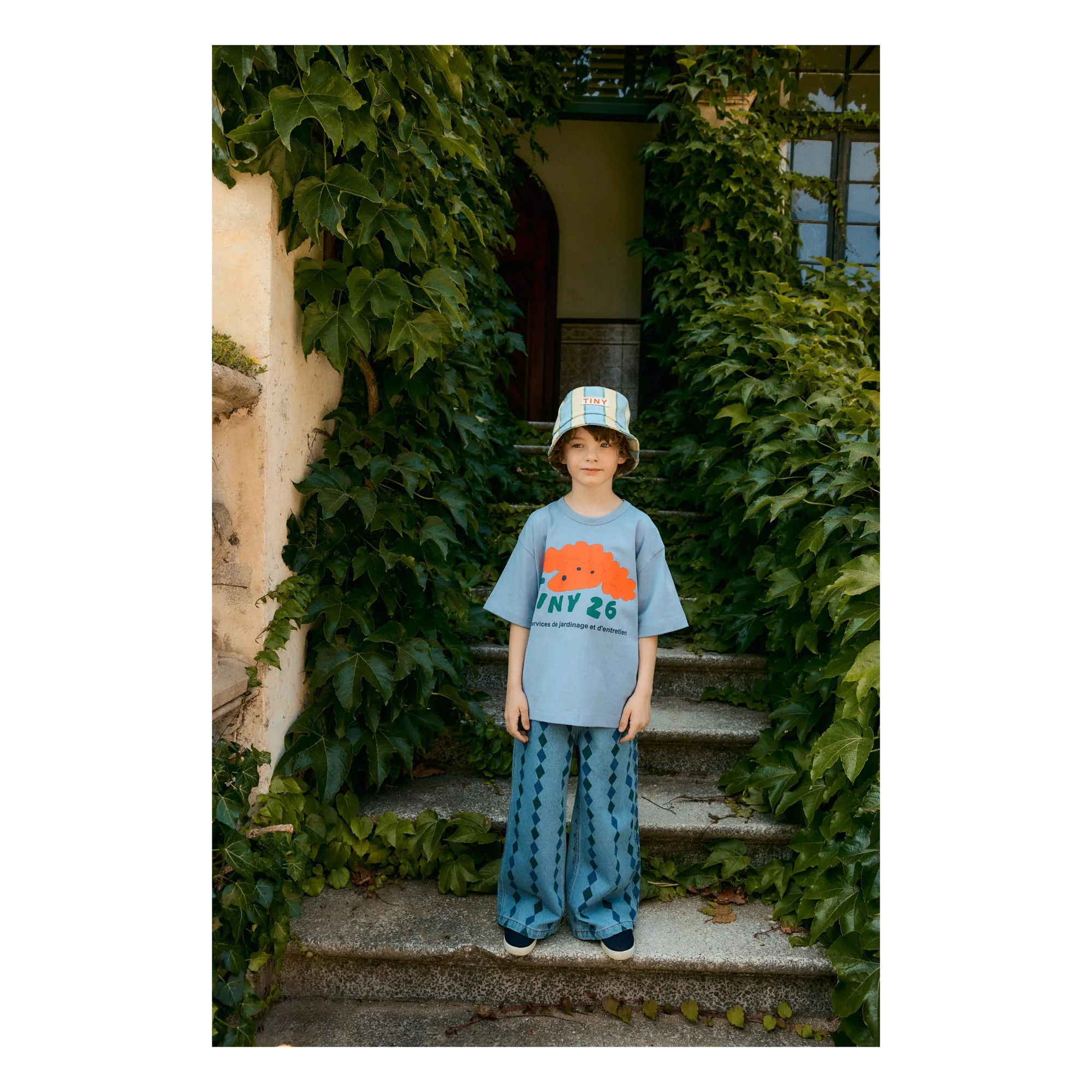 Jean Loose Losanges | Bleu- Image produit n°1