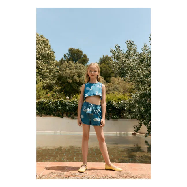 Short Denim Cygnes | Bleu