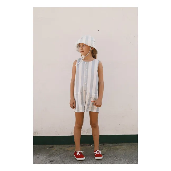 Combishort Tiny Rayée Twill | Bleu