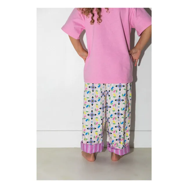 Pantalon Evolutif Geometric 70's | Rose pâle