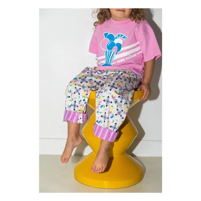 Pantalon Evolutif Geometric 70's | Rose pâle