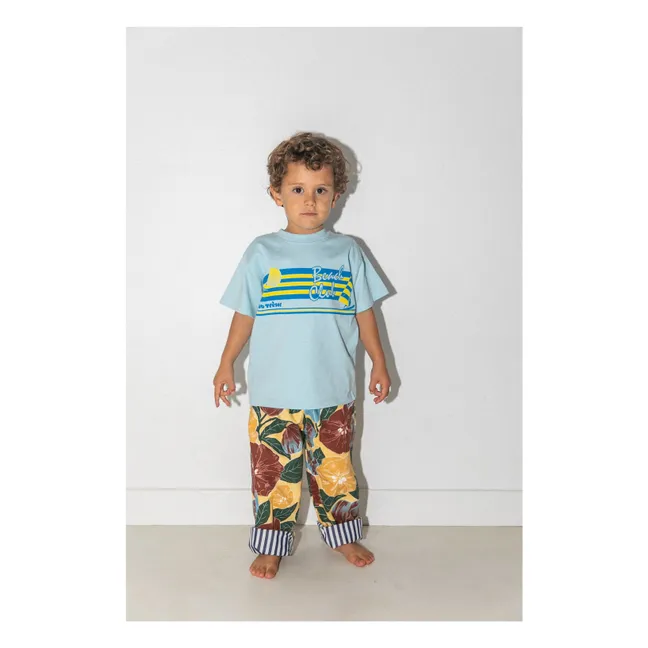 T-shirt Beach Club | Bleu pâle