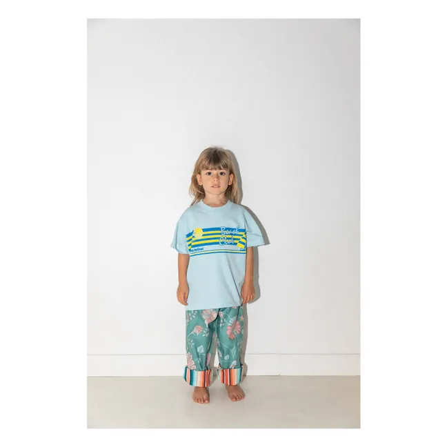 T-shirt Beach Club | Bleu pâle