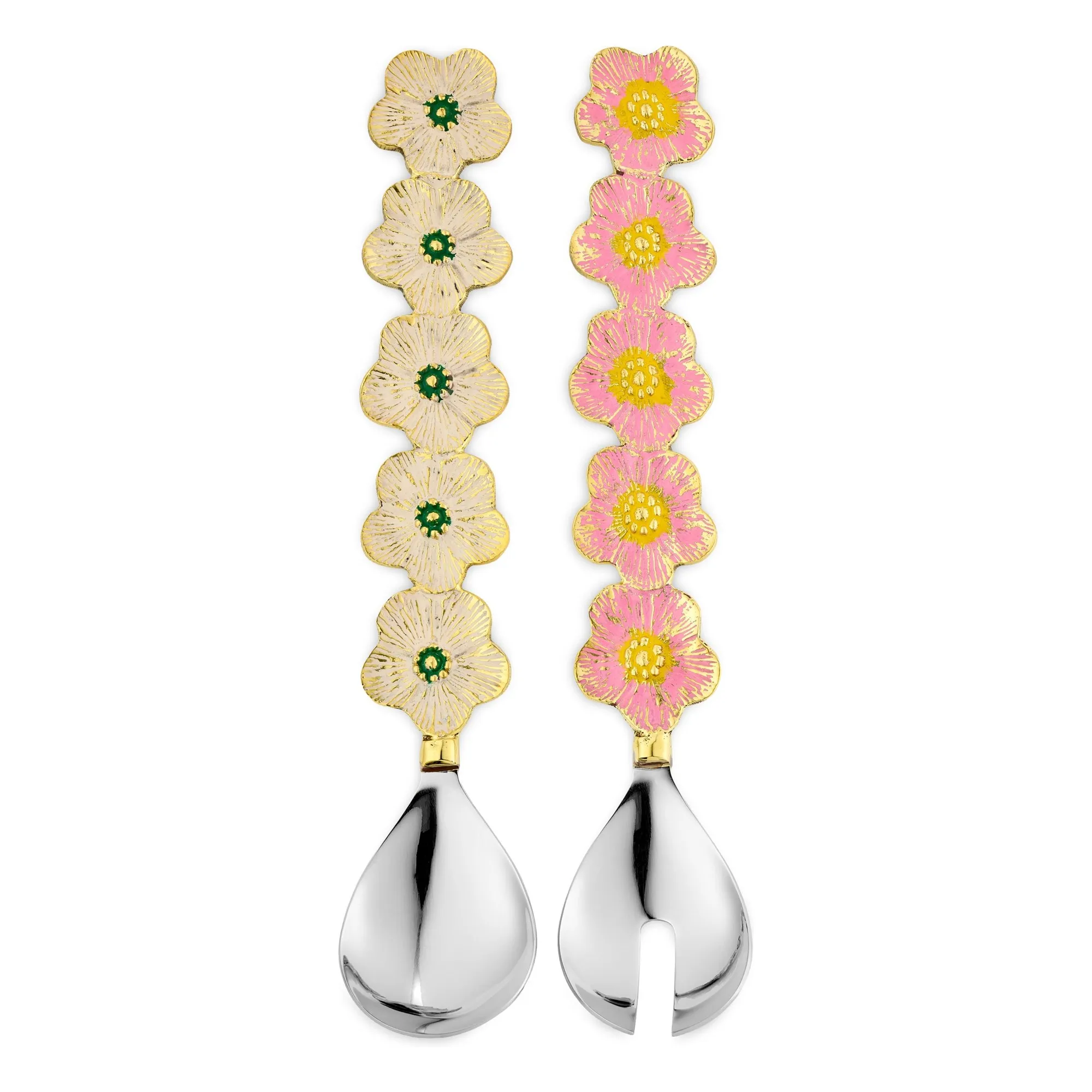 Couverts à salade Faye - Set de 2 | Beige- Image produit n°0