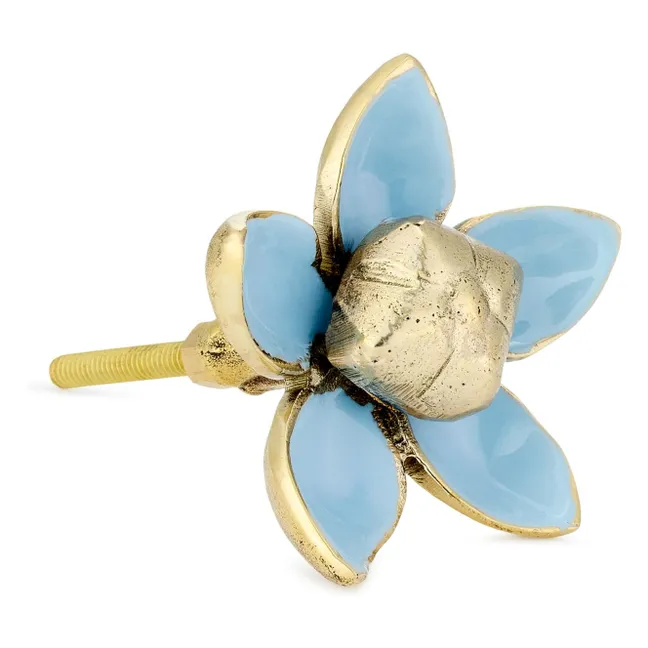 Liv brass flower door handle | Brass