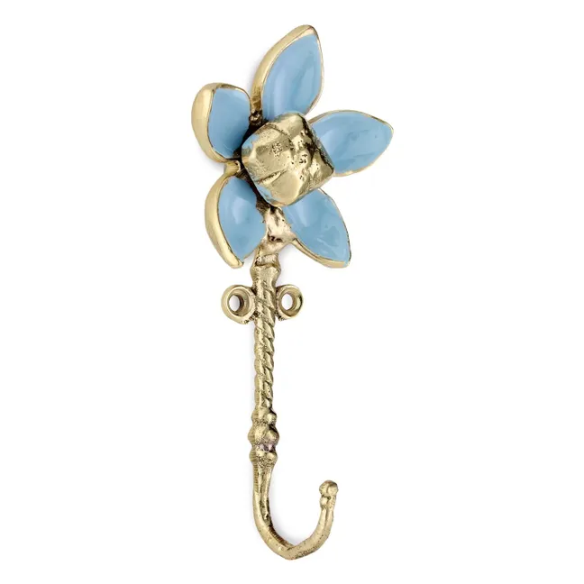 Kleiderhaken aus Messing Blume Liv | Gelbguss