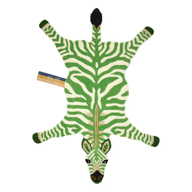 Tapis en laine Zèbre Grassy | Vert