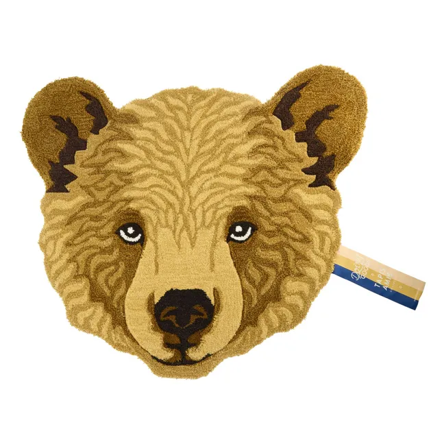Tapis en laine Ours Bruno  | Marron
