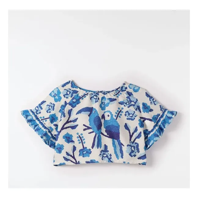 Blouse Jardin de Fleurs | Bleu