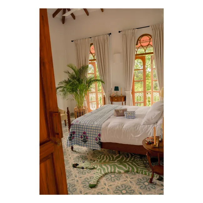 Mantel de guinga Iris  | Azul