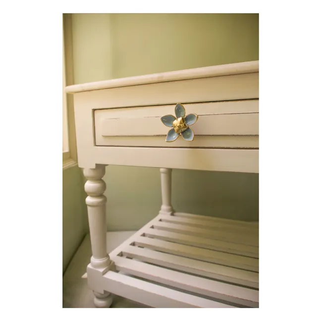 Liv brass flower door handle | Brass