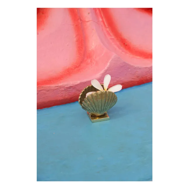 Scarlett brass card holder | Brass