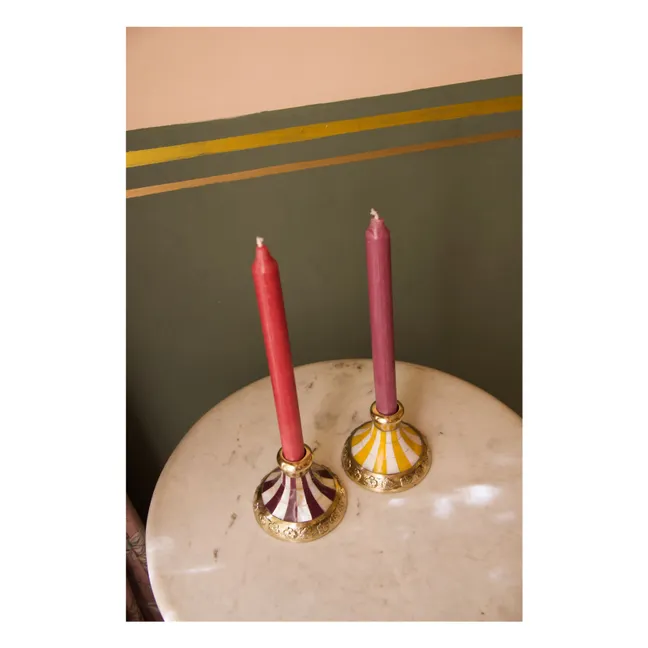 Sanya brass candlestick  | Purple