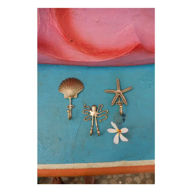 Scarlett brass shell coat hook | Brass