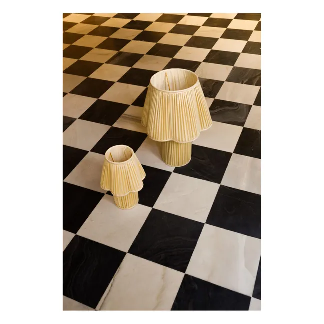 Myra silk table lamp  | Pale yellow